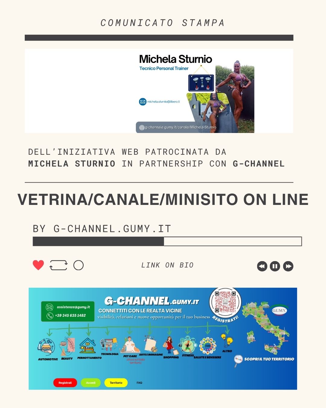 Comunicato Stampa di Michela Sturnio Comunicato Stampa di Michela Sturnio